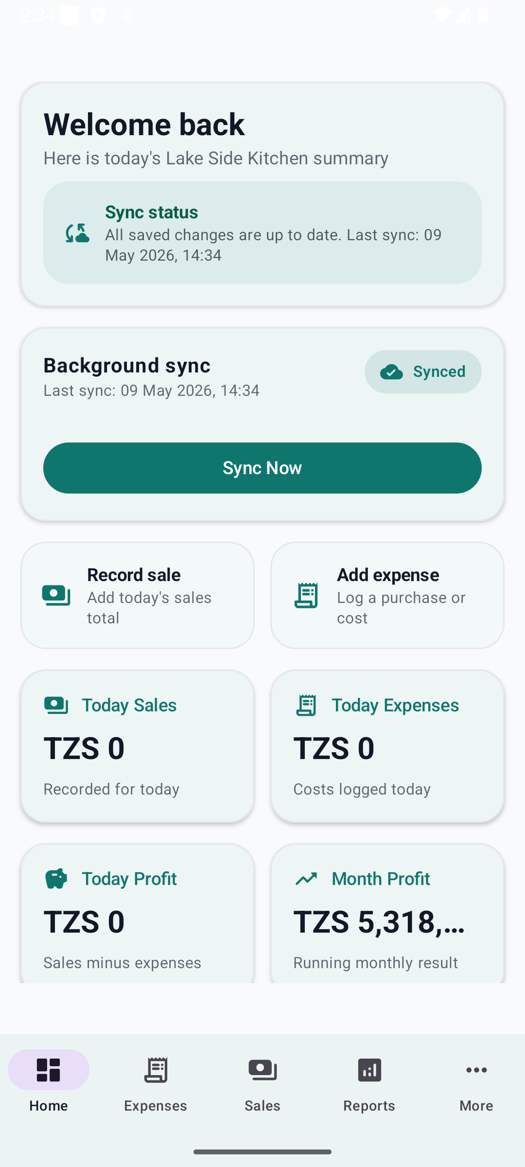 Lake Side Kitchen Expense App
